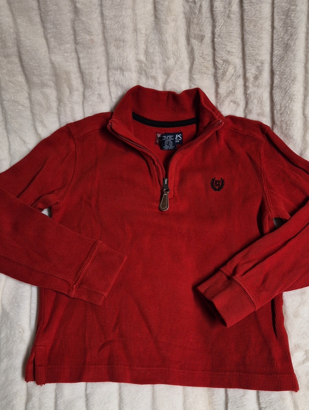 Kids Red Quarter-Zip Sweater